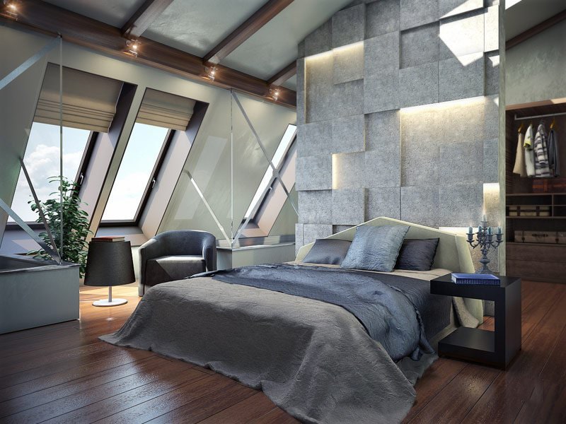 Phòng ngủ gác mái đẹp và đọc lạ